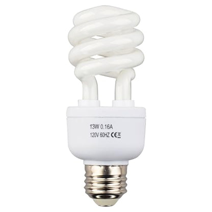 LUCKY HERP 5.0 UVB Fluorescent Bulb,Terrarium Lamp for Tropical Reptiles,E26,Screw Thread (13 Watt) - style: 13 Watts