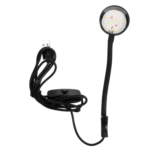 Housoutil Clamp-Type USB Aquarium Lamp for Fish Tank Lighting Led Clip Light for Aquatic Plants and Fish Decor Slim Design Easy Installation for Home Use