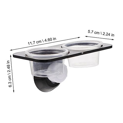 Happyyami Gecko Tank Snake Water Bowl Bearded Dragon Terrarium Lizard Feeding Ledge Reptile Water Feeder Tank Supplies