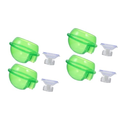 Angoily 4pcs Reptile Feeding Bowl Cup Water and Food Dish for Lizards Geckos and Other Crawling Pets Easy to Clean and Stable Design - color: Greenx2pcs, size: 8X10CMx2pcs