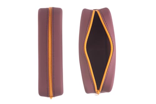 DIVERSEBEE Soft Silicone Pencil Case, Aesthetic Pencil Pouch with Zipper, Cute Pen Bag for School, Bible Journaling Supplies and Accessories, Pencil Organizer (Grape) - color: Grape