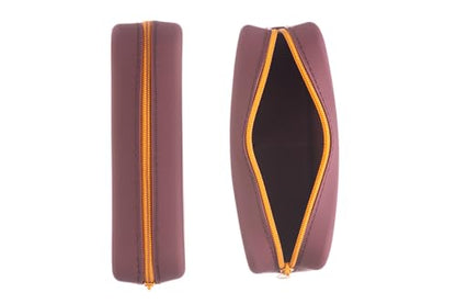 DIVERSEBEE Soft Silicone Pencil Case, Aesthetic Pencil Pouch with Zipper, Cute Pen Bag for School, Bible Journaling Supplies and Accessories, Pencil Organizer (Grape) - color: Grape