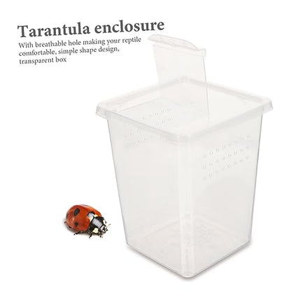 Clear Reptile Feeding Box Transparent Incubator for Snakes Tarantulas Geckos and Rearing Container with Ventilation for Safe Observation