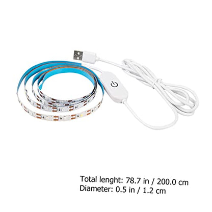 USB LED Grow Light Strips for Indoor Plants Full Range Dimmable 5V Waterproof Plant Growth Lamp Touch Control for Greenhouse Growing