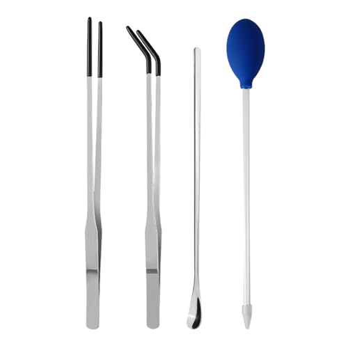 Reptiles Feeding Tongs Clamp Long Nonslip Coated Stainless Steel for Safe Pet Food Handling Pet Feeding - color: Feeding Tweezers