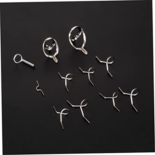 Fly Rod Guides Set, Hard Snake Ring Hook Keeper Fishing Rod Guide Tip Repair Kit Cases & Tubes