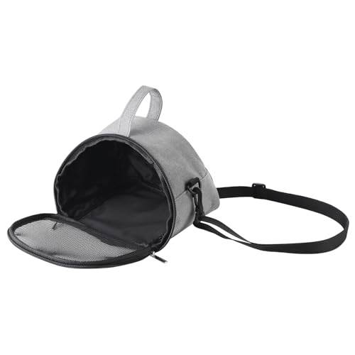 ITODA Hamster Carrier Guinea Pig Bag Breathable Outdoor Travel Bag Portable Squirrel Snake Pouch for Chinchilla Hamster Bird Bunny Hedgehog Sugar Glider Gerbil - color: Grey