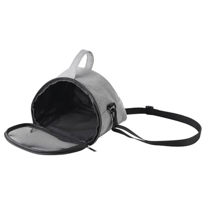ITODA Hamster Carrier Guinea Pig Bag Breathable Outdoor Travel Bag Portable Squirrel Snake Pouch for Chinchilla Hamster Bird Bunny Hedgehog Sugar Glider Gerbil - color: Grey