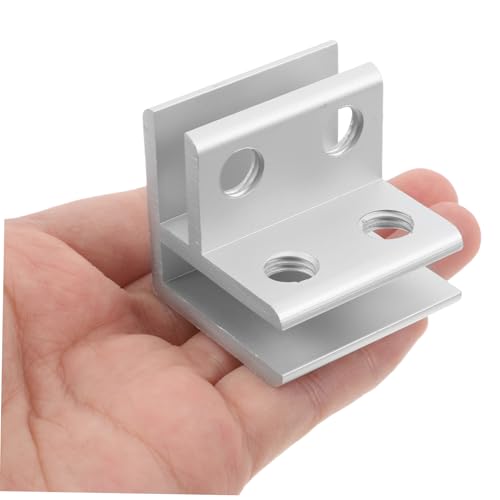 Holibanna 1set Glass Shelf Bracket Clamp for Thick Glass Sturdy Holder for Aquariums Terrariums and Planter Boxes Finish Easy Installation