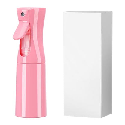 (Pink Hair Mister Spray Bottle，Spray Water Bottle Fine Mist Refillable Plants（6.8OZ /200ML） Barber，Showering Pets, Plants, travel, Ironing and Cleaning ﻿ ﻿ ﻿(Continuous Spray) - color: Pink