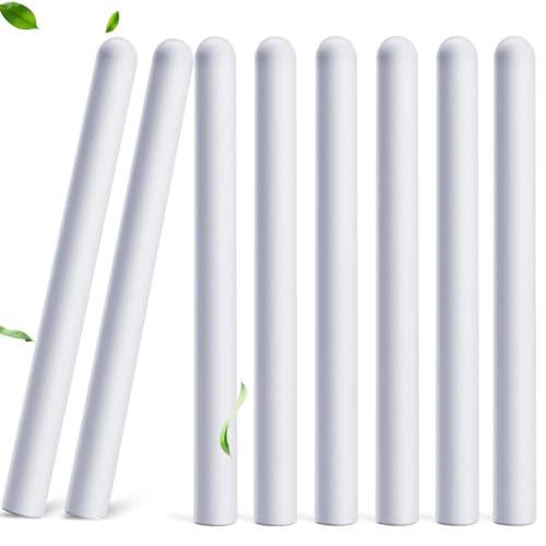 8Pcs Diatom Drying Rod Stick for Toys，Reusable,Toy Drying Stick,Gifts Deodorizing, Desiccant Absorbent Stick Moisture Absorbent Stick Moisture for Closet, Shoe Cabinet,Quick Drying Moisture Absorber - color: white