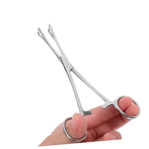 Stainless Steel Reptile Feeding Tongs Long Handle Clamp for Snakes Lizards Wear Resistant Tool with Tension for Easy Feeding Terrariums and Tanks