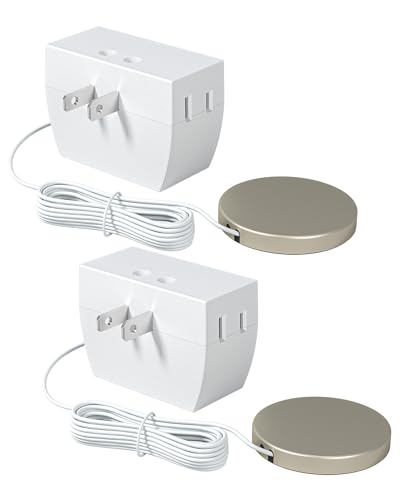 DEWENWILS 2 Pack Touch Dimmer Switch, Plug and Play Lamp Touch Control Pad, Touch Lamp Switch, Dimmable LED/CFL Lights, and Incandescent Bulbs, Dimmer Extension Cord, ETL Listed, White - color: White