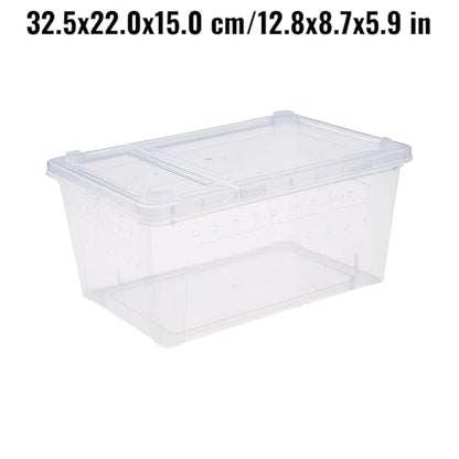 Reptile Terrarium with Ventilation for Small Animal Housing and Habitat - size: 32.5x22x15 cm