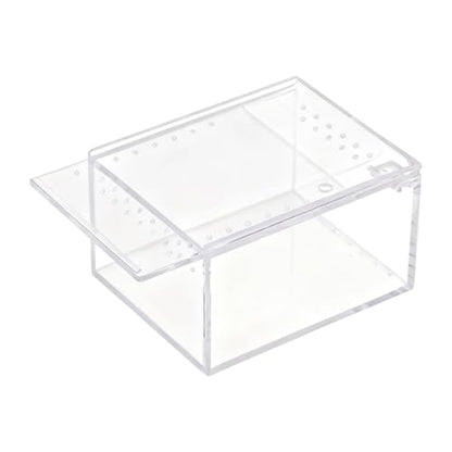 Spider Terrarium, Transparent Waterproof Reptile Feeding Enclosure Box, Gecko Breeding Feeding Hatching Container Tank, Small Reptile Animal Habitat Cage for Snail Frog Gecko Scorpion Centipede