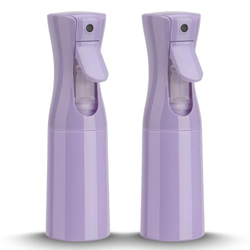 Spray Bottle for Hair (6.8OZ /200ML) Continuous Ultra Fine Mist Sprayer for Hair, Salons, Barber, Plants, Skin Care, Cleaning 2 Pack PURPLE - color: Purple, size: 200ml-2 Pack