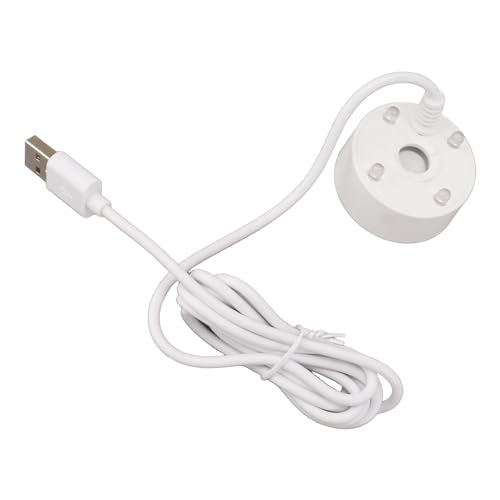 Usb Fogger With 4 Led Lights For And Fountains, Water Atomizer Humidifier (White) - color: White