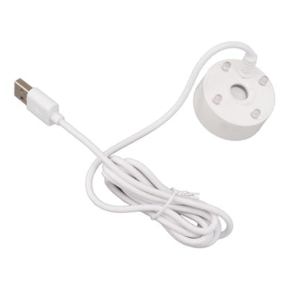 Usb Fogger With 4 Led Lights For And Fountains, Water Atomizer Humidifier (White) - color: White