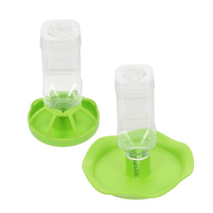 BESTonZON 2-Pack Reptile Feeding Dish Water Bowl Set Plastic Tortoise Food Holder Drainage Suitable for Lizards Bearded Dragons and Aquatic Pets