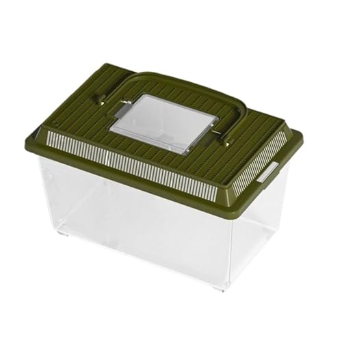 Reptile Tank Handheld Turtle Container for Observation of Feeding Box Easy Assembly(Large) - size: Large