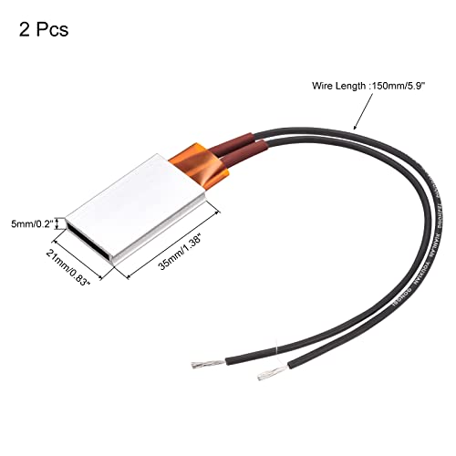 MECCANIXITY PTC Heating Element 24V 2W-15W 70C Consistent Temperature Ceramic Thermostatic for Heating 2pcs - style: 24V