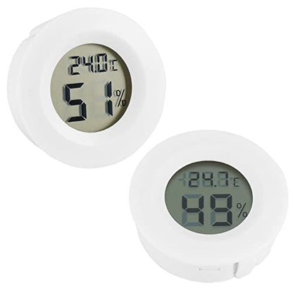 Zopsc Digital Temperature Humidity Meter, LCD Thermometer Hygrometer for Reptile Pet, Digital Hygrometer with Probe, Indoor Humidity Monitor for Terrarium Incubator