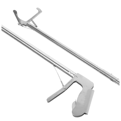 Stainless Steel Snake Catcher Clip Reptile Grabber with Lock Non-Slip Grip for Safe Snake Handling and Secure Capture in Garden and Zoo Use