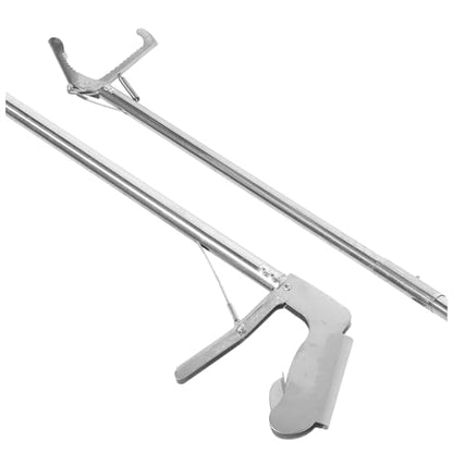 Stainless Steel Snake Catcher Clip Reptile Grabber with Lock Non-Slip Grip for Safe Snake Handling and Secure Capture in Garden and Zoo Use