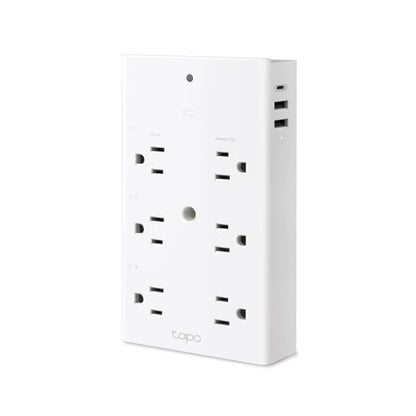 TP-Link Tapo Smart Plug Outlet Extender, Surge Protector, 18W Fast Charging, 3 Individual Smart Outlets, 1x USB-C & 2X USB-A, Smart Night Light, Works w/Apple HomeKit, Alexa & Google Home, Tapo P306