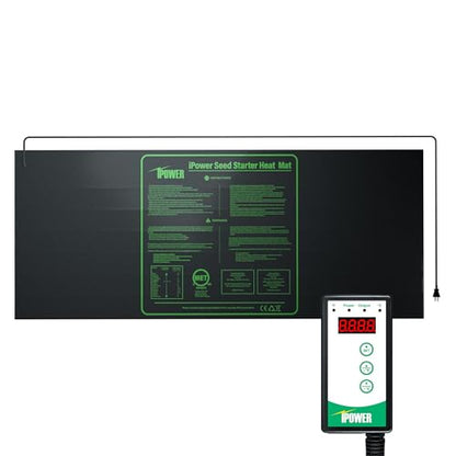 iPower Seedling Heat Mat Heating Pad 48"x20" with Digital Thermostat Combo Set, Waterproof for Indoor Seed Starting and Plant Germination - size: 48" x 20", style: 1 Pack with Controller