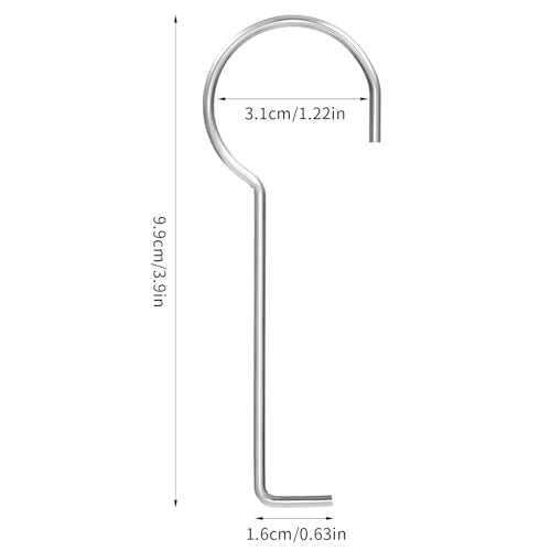4PCS Drain Lifing Hooks for Shower,Drain Key Steel Grille Puller Lift Out Key 9.9 * 3.1 * 0.24cm for Shower Drain Cleaning Shower Removal Tool Not Easy to Bend