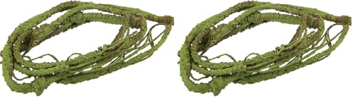 emours Flexible Realistic Jungle Vines Pet Habitat Decor for Lizard,Frogs, Snakes,Chameleons and More Reptiles, 3.6ft Long (Pack of 2) - size: zzzz-s (Pack of 2)