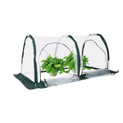 Portable Tunnel Greenhouse for Outdoors - Transparent Mini Greenhouses Ideal for Backyards and Outdoor Vegetable Cultivation (2M) - style: 2M/78.7”