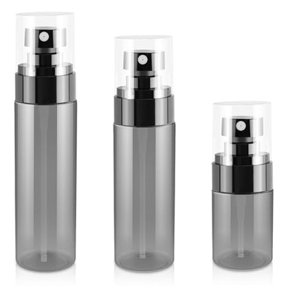 3Pack Small Spray Bottle, Black Plastic Fine Mist Mini Spray Bottles, Empty Refillable Travel Mister Spray Bottle for Hair, Cleaning, Salons, Planting, Skin Care - color: Black-3, size: 1OZ+2OZ+3.4OZ
