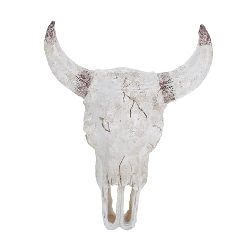 Toyvian Resin Cattle Skull Aquarium Decor Unique Reptile Hideout for Terrarium for Geckos Lizards and Spiders Artificial Habitat Ornament