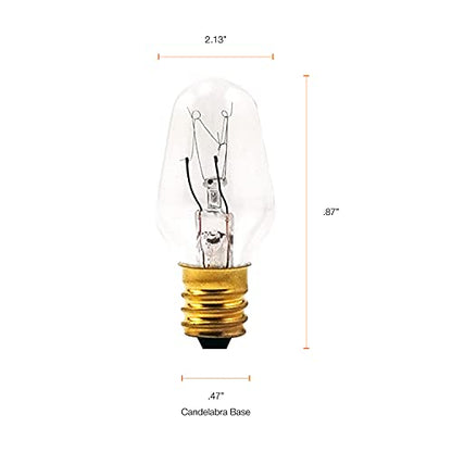 Sylvania 4 Watt Night Light Bulbs 4 Pack - Incandescent C7 E12 Candelabra Base Night Light Bulb, Dimmable Small Mini Bulbs for Nightlights, 4W 120V Clear Warm White - color: Clear Finish