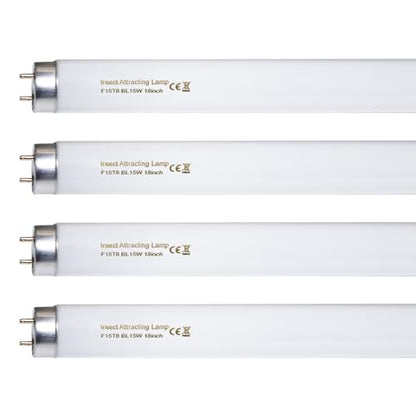 amgolibi 18 Inch 15 Watt U V/A Black Light Bulb F15T8/BL Replacement T8 BL Fluorescent Lamps for 30W Machine 350BL 365-nm Blue Light 4 Count - style: 4 Pack