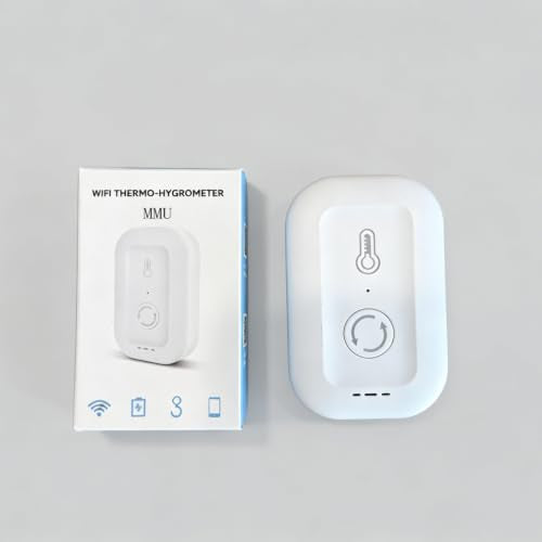 WiFi Thermometer Hygrometer, Smart Humidity Temperature Sensor with App Notification Alert, Data Storage, Remote Monitor for Room, Nursery, Greenhouse, Humidor, Wine Cellar