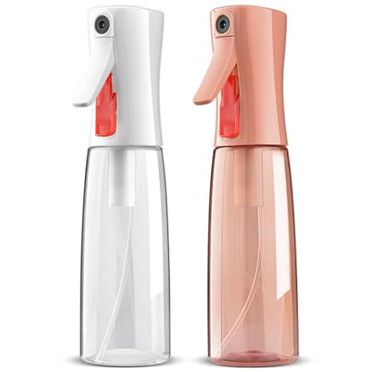 Continuous Spray Bottle for Hair – Fine Mist Water Mister, Empty Spray Bottles – Recycled Hair Misting Sprayer for Styling, Cleaning, Plants, Barbers, Salons & More – 2pk 6.1 OZ