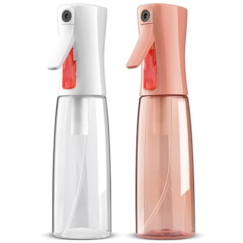Continuous Spray Bottle for Hair – Fine Mist Water Mister, Empty Spray Bottles – Recycled Hair Misting Sprayer for Styling, Cleaning, Plants, Barbers, Salons & More – 2pk 6.1 OZ