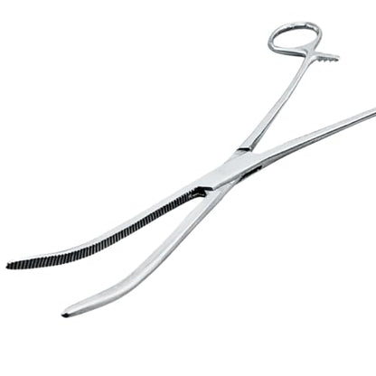 ADROIT 8" Curved Tip Hemostat Forceps | Stainless Steel Design | Small Teeth On Jaws | Locking Mechanism Built in | Great for Sewing, Fishing, Jewelry Making - size: 8", style: Curved
