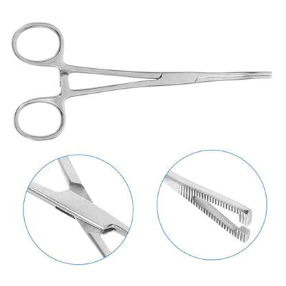 Stainless Steel Reptile Feeding Tongs Long Handle Clamp for Snakes Lizards Wear Resistant Tool with Tension for Easy Feeding Terrariums and Tanks