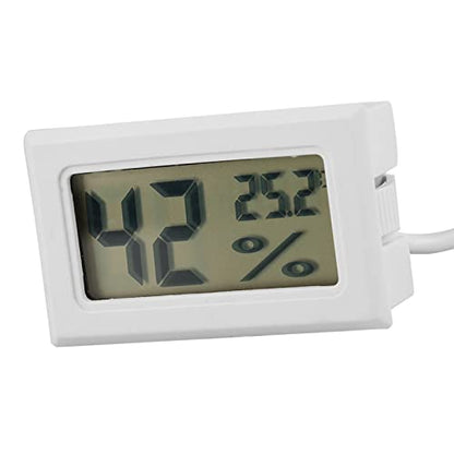 LCD Digital Temperature Humidity Display Thermometer Hygrometer with External Probe for Reptiles