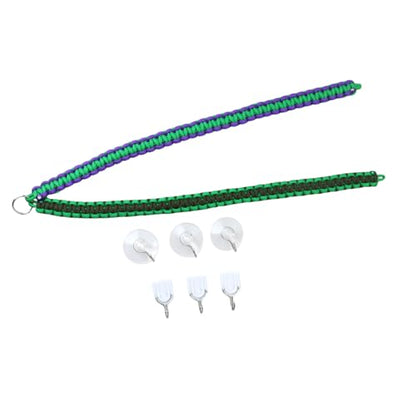 Paracord Reptile Climbing Vine Rope with Suction Cups for Crested Geckos, Chameleons, Anoles, Tree Frogs – Durable Terrarium Climbing Rope Habitat Accessory