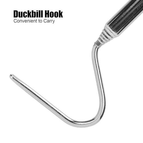 Collapsible Snake Hook 27" Stainless Steel Extensible Snake Catcher Capture Hook Snake Shaft Retractable Reptile Hook Portable Mini Snake Hook Snake Tongs and Snake & Reptile Hook Snake Catching