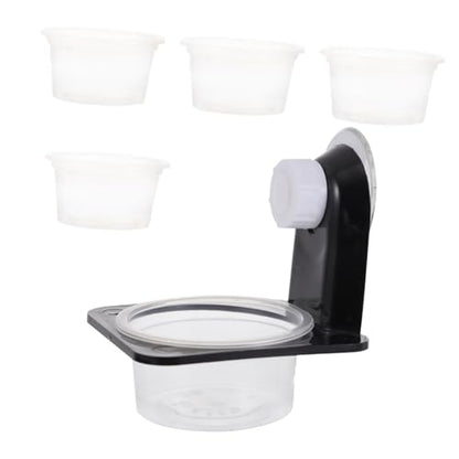 BESPORTBLE Reptile Feeder Lizard Food Bowl Reptile Water Basin Snake Water Bowl Easy Cleaning - size: 7.8X8.5X6.7CM