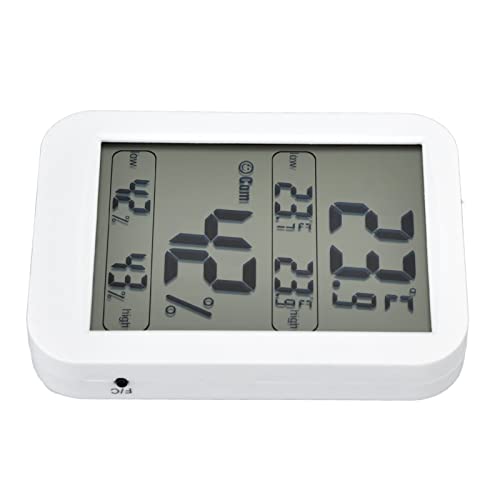 Thermometer Hygrometer, Accurate Dual Probe Sensor with Large LCD Display, Ideal for Reptile Enclosures Greenhouse Warehouse Wine Cellar