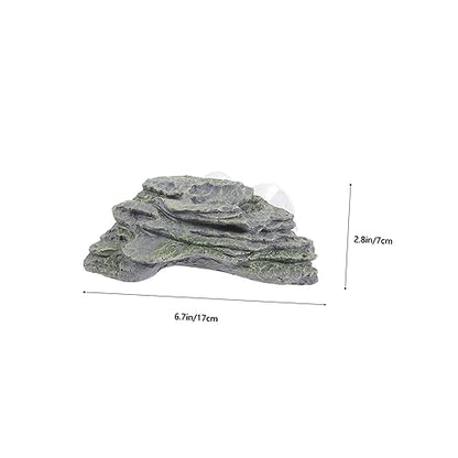 Yardwe Turtle Basking Platform Adjustable Floating Island with Suction Cups Multi-Functional Resting Terrace and Climbing Ramp for Aquatic Turtles and Reptiles Realistic Simulation Design