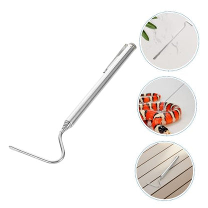 UKCOCO Stainless Steel Extendable Snake Hook for Safe Reptile Handling Portable Collapsible Tool for Herpetologists and Wildlife Enthusiasts for Catching Rattlesnakes
