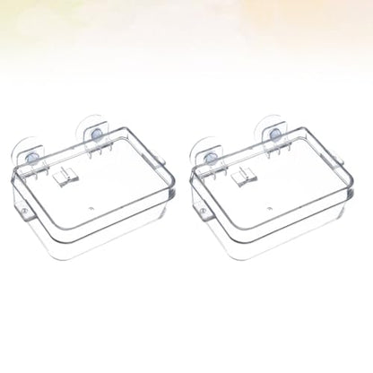 Balacoo 2pcs Reptile Feeding Bowl Anti-Escape Design with Suction Cups Reptile Food and Water Dish for Lizards and Amphibians Terrarium Supplies